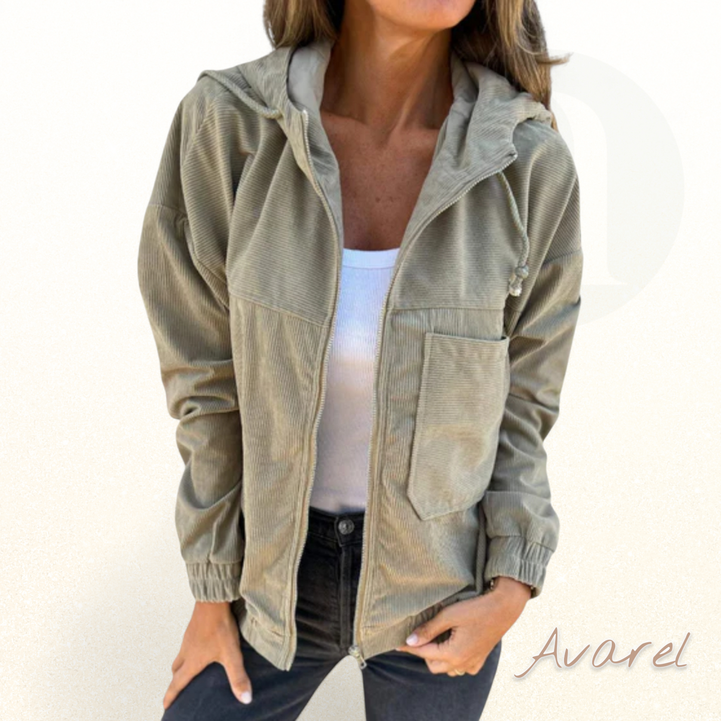 Vintage glänzendi Jacke und Weste mit Reissverschluss und Kapuze – bring Stil und Frische in dini tägliche Look