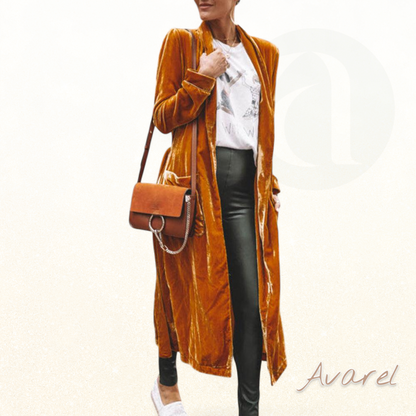 Stilvolli eifaarbige Langjacke mit langem Ärmel für en elegante Look