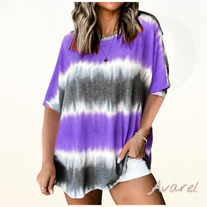 Stylisches Batik-T-Shirt mit churze Ärmel für en trendy Look