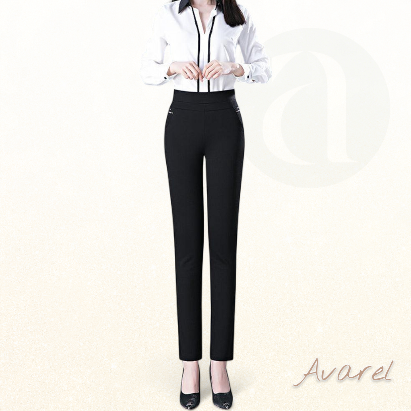 Stilvoll Hochtaillierte Hose mit praktische Tasche für de perfekte Look