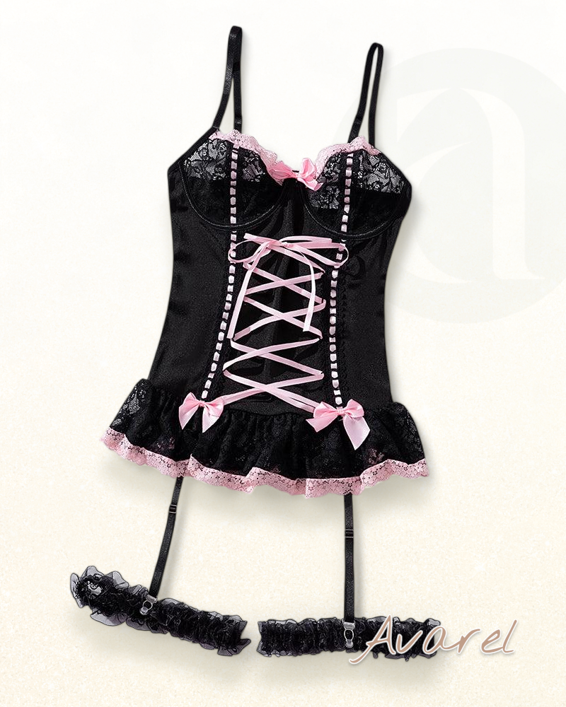 Sexy Spitzenwäsche mit Schleife