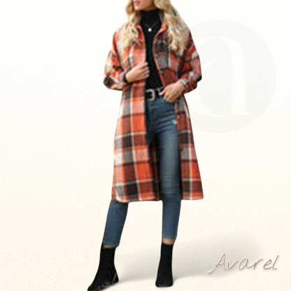 Stilvolle kariert Jacke mit elegante Reversknöpfe für ne trendy Look