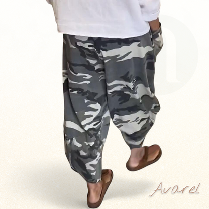 bequem Hose mit trendy Camouflage-Print und praktisch Tasche