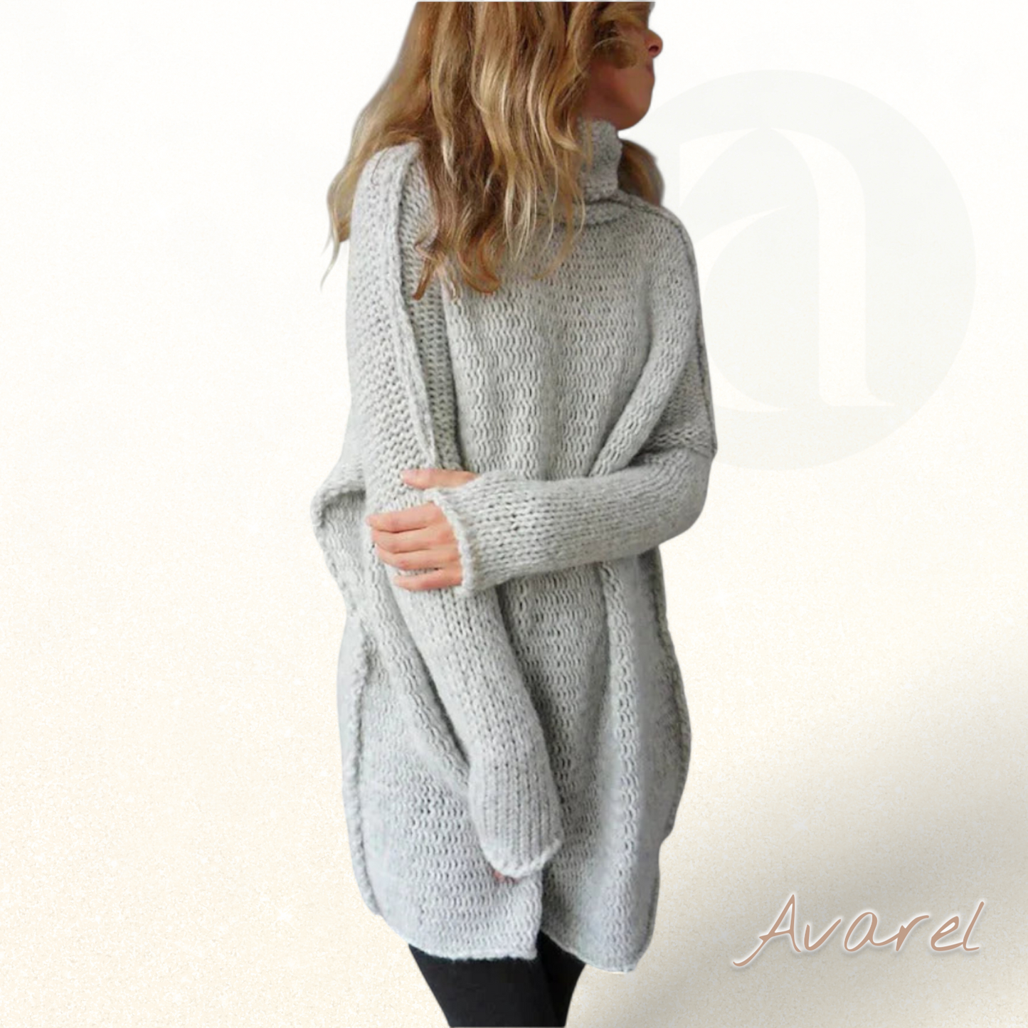 Chlii grauer lockerer Pull-Over für Frauen, stilvoll und vielseitig, perfekt für alli Anlässe