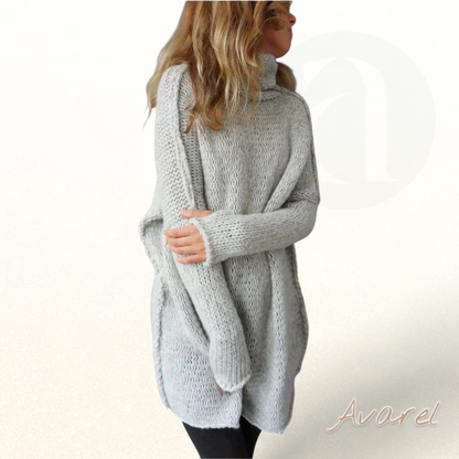 Chlii grauer lockerer Pull-Over für Frauen, stilvoll und vielseitig, perfekt für alli Anlässe