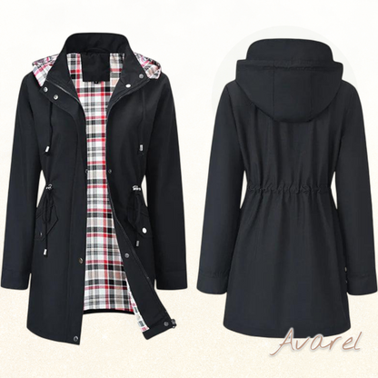 Eleganter Damen-Wasserfester Trenchcoat mit Kapuze für stilvollen Schutz bi jedem Wetter