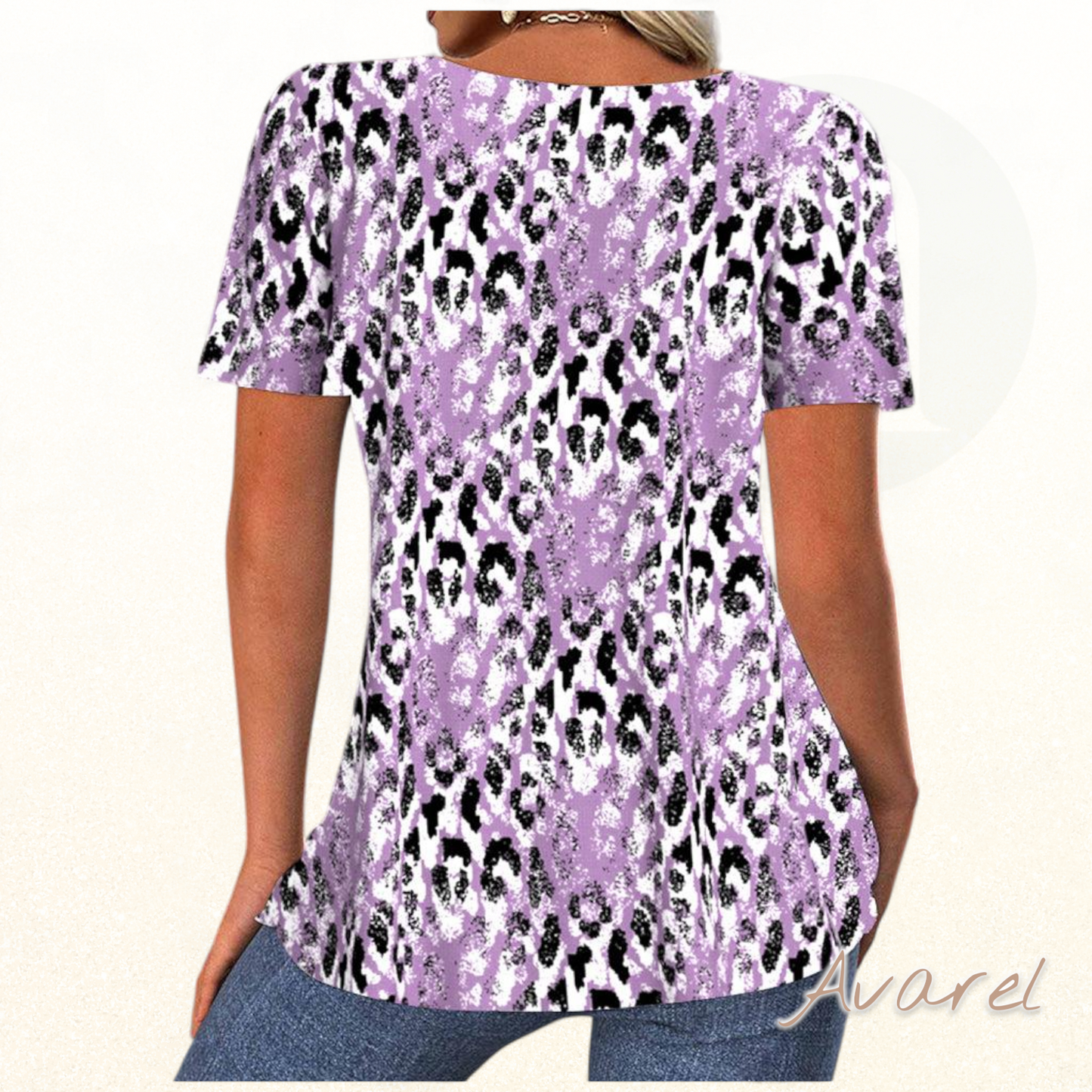 Stylisch bedruckts T-Shirt mit Rundhalsausschnitt und Kurzarm