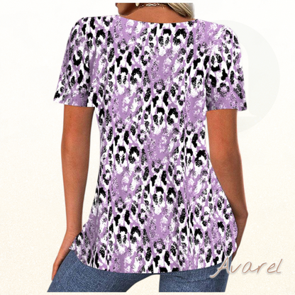 Stylisch bedruckts T-Shirt mit Rundhalsausschnitt und Kurzarm