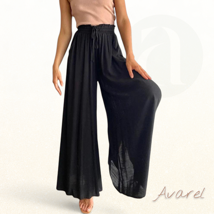 Eleganti eifärgige Hose mit wiitem Bein und hohem Taillendesign für stilvoll Komfort