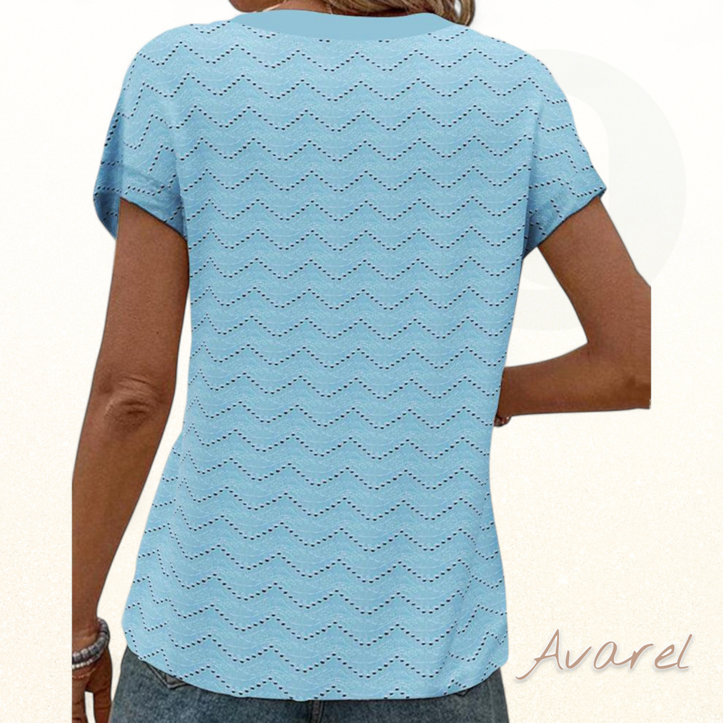 T-Shirt V-Ausschnitt Hohl Kurztarm – Stylisch und bequem für jeden Anlass