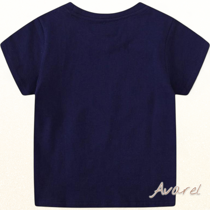 Läbenswiltigs Chind-T-Shirt mit fasziniert Dämonstrier-Design, das glüet