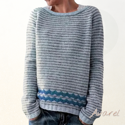 Isoladi Damenpullover mit stilvollem gestreiftem Design für en eleganten und schmeichelhafte Look