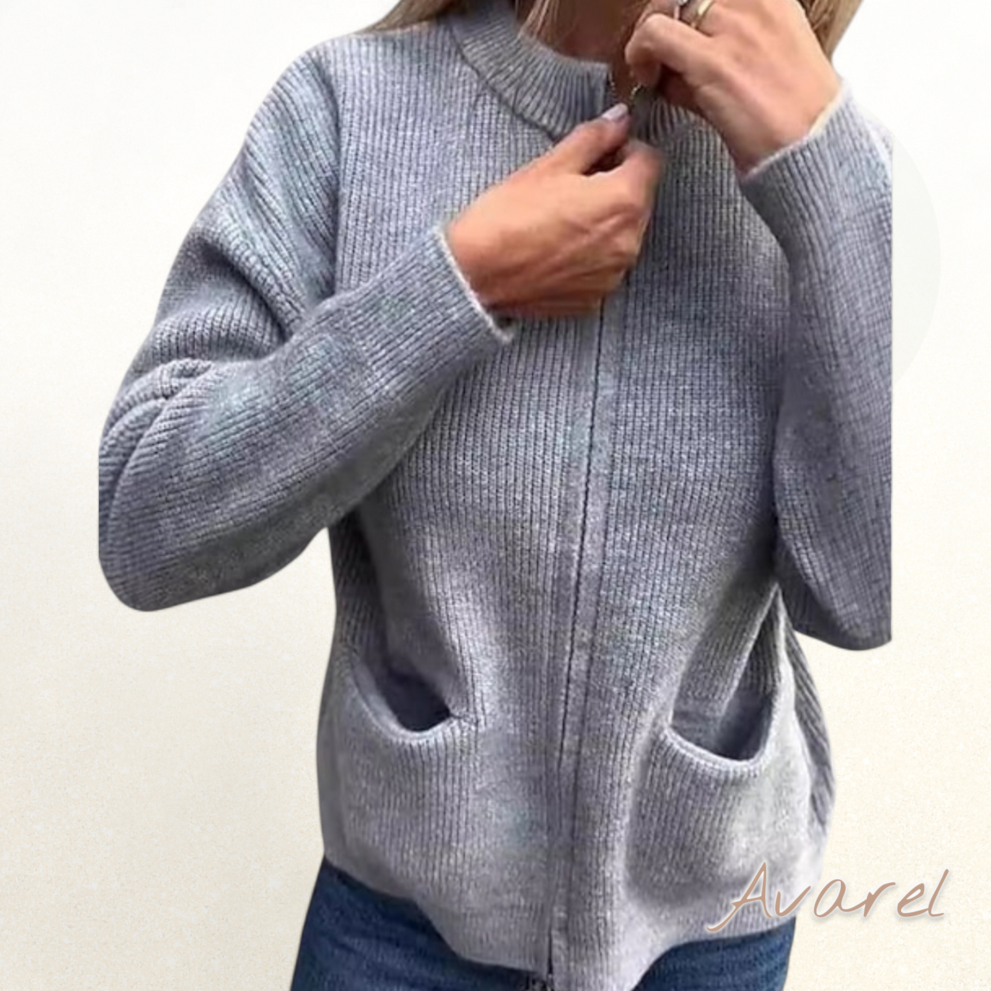 Cartoon Strickjacke modisch komfortabel mit Vordertasche leicht für Wärme und Stil