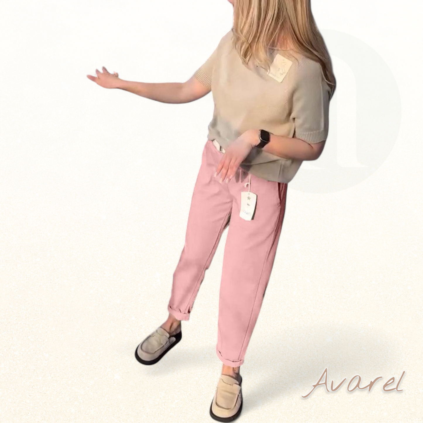 Hose im klassisch einfarbige Design – bequem und lässig in gerader Passform