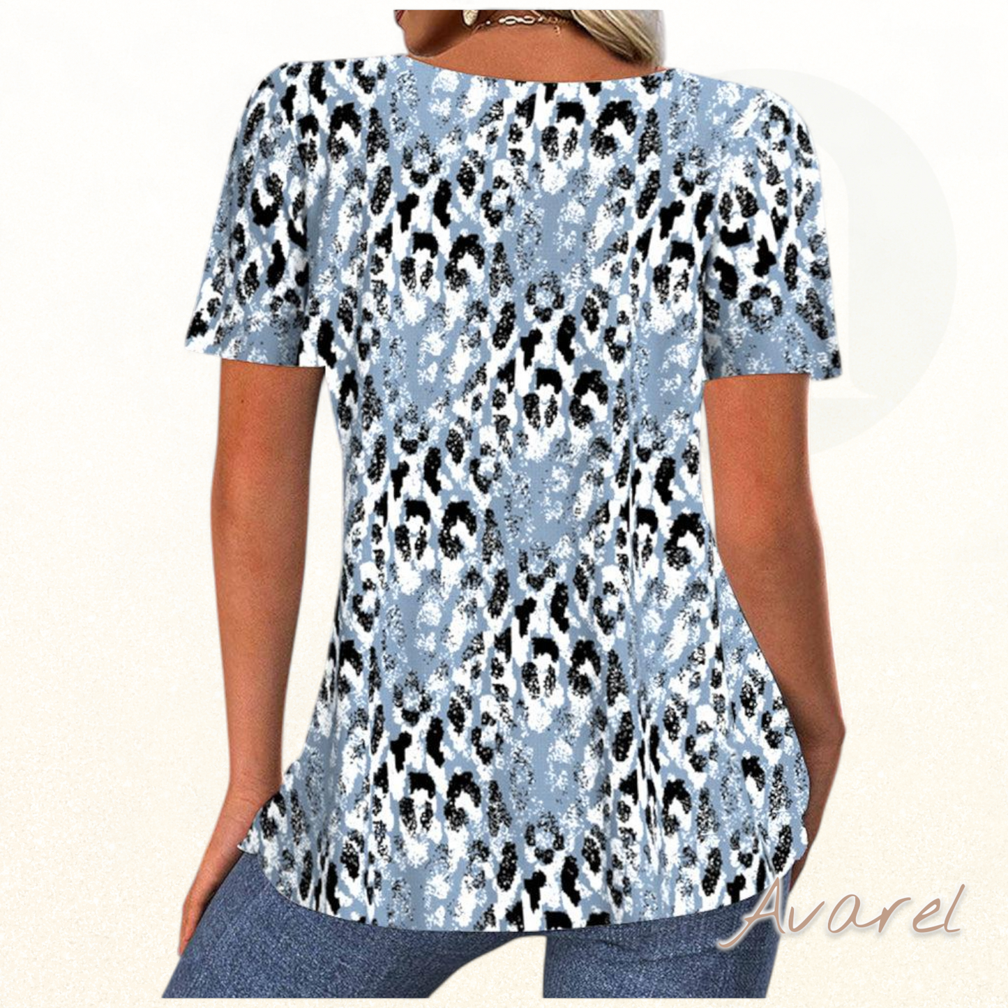 Stylisch bedruckts T-Shirt mit Rundhalsausschnitt und Kurzarm