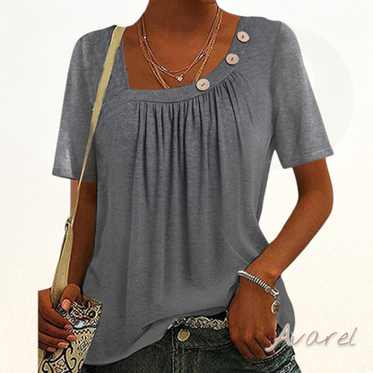 Stilvolli graue Blus mit elegante dekorative Knopf