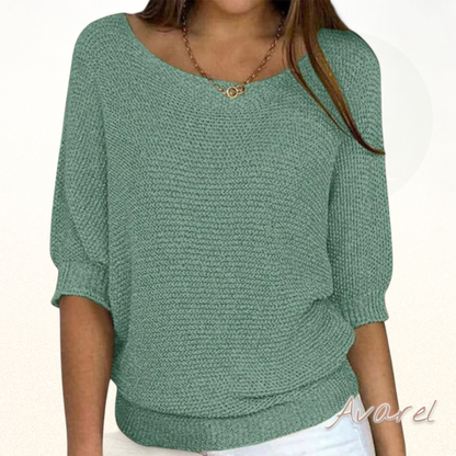 Chic Dreiviertel-Arm Pullover - Modischer Stil und Alltagskomfort