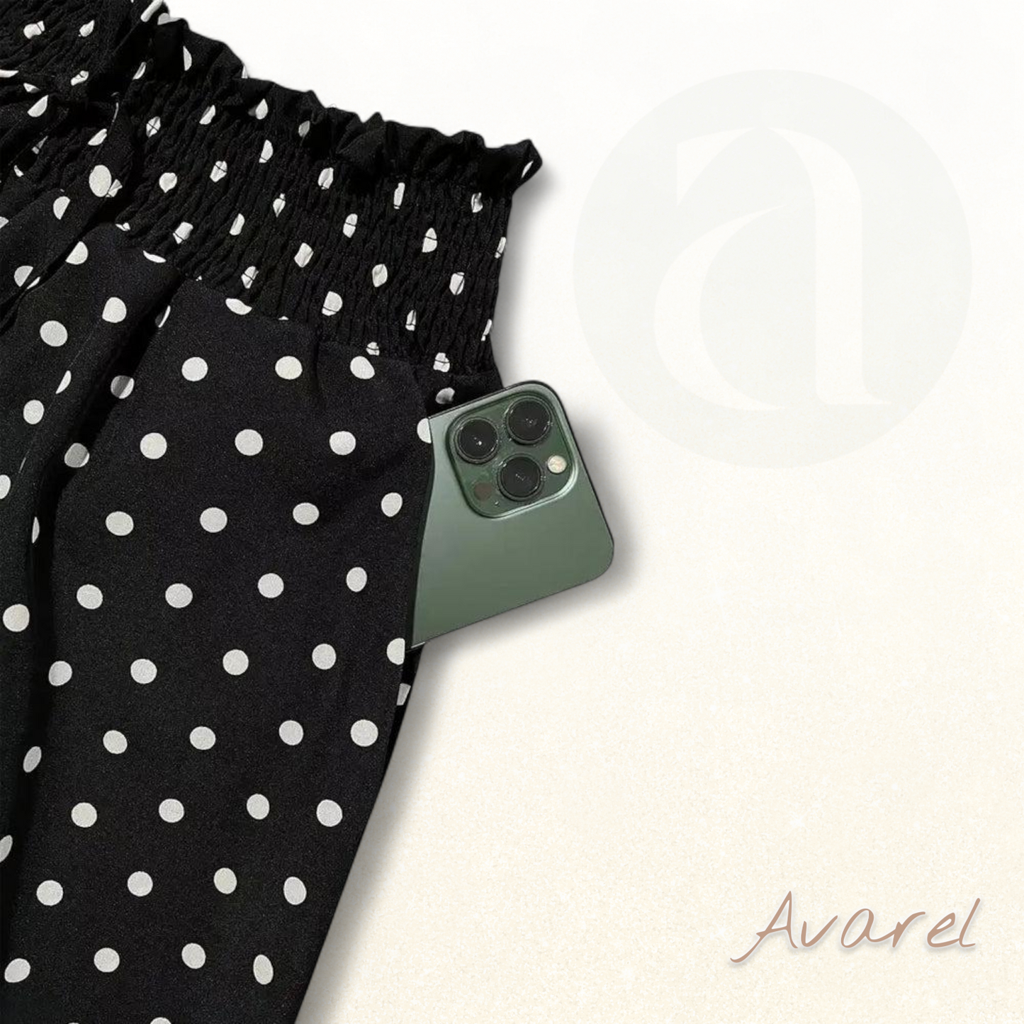 Schlauch mit Polka-Punktmuster, langer Druckdesign