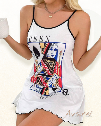 Stilvoll bedruckts Nachtjeans und Camisole in chliner Grössi für e angenehm Schlaf