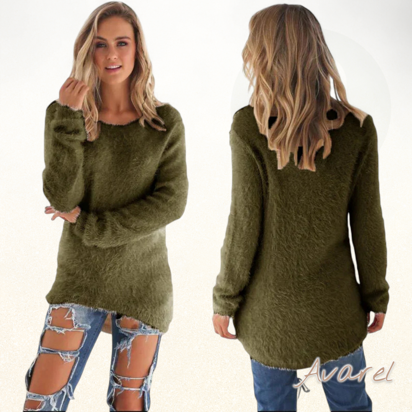 ChüriPull-over us Wolle für Frauen mit roundem Hoorf, perfekt für dä Winter, vereint Komfort und Stil