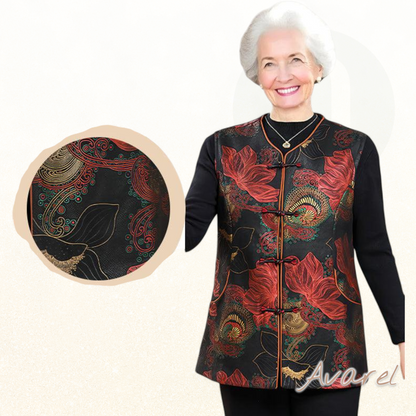 Retro-Chic West mit orientalischer Blumenstickerei für stilvolle Look