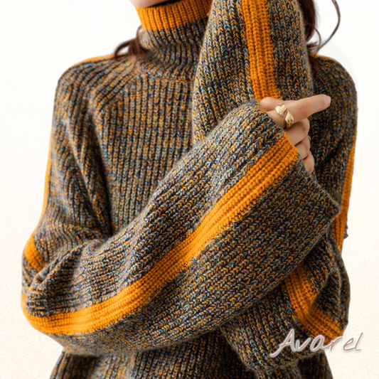 Damen-Jacke us Strick mit Brustkrage, elegant und warm für dr Winter