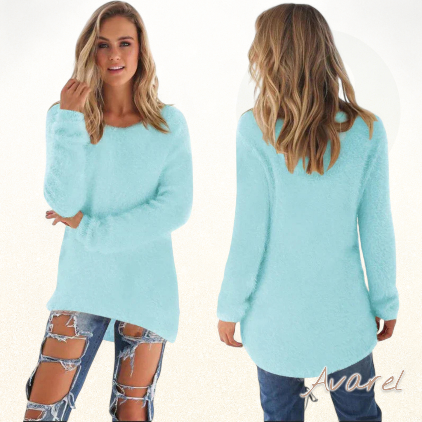 ChüriPull-over us Wolle für Frauen mit roundem Hoorf, perfekt für dä Winter, vereint Komfort und Stil