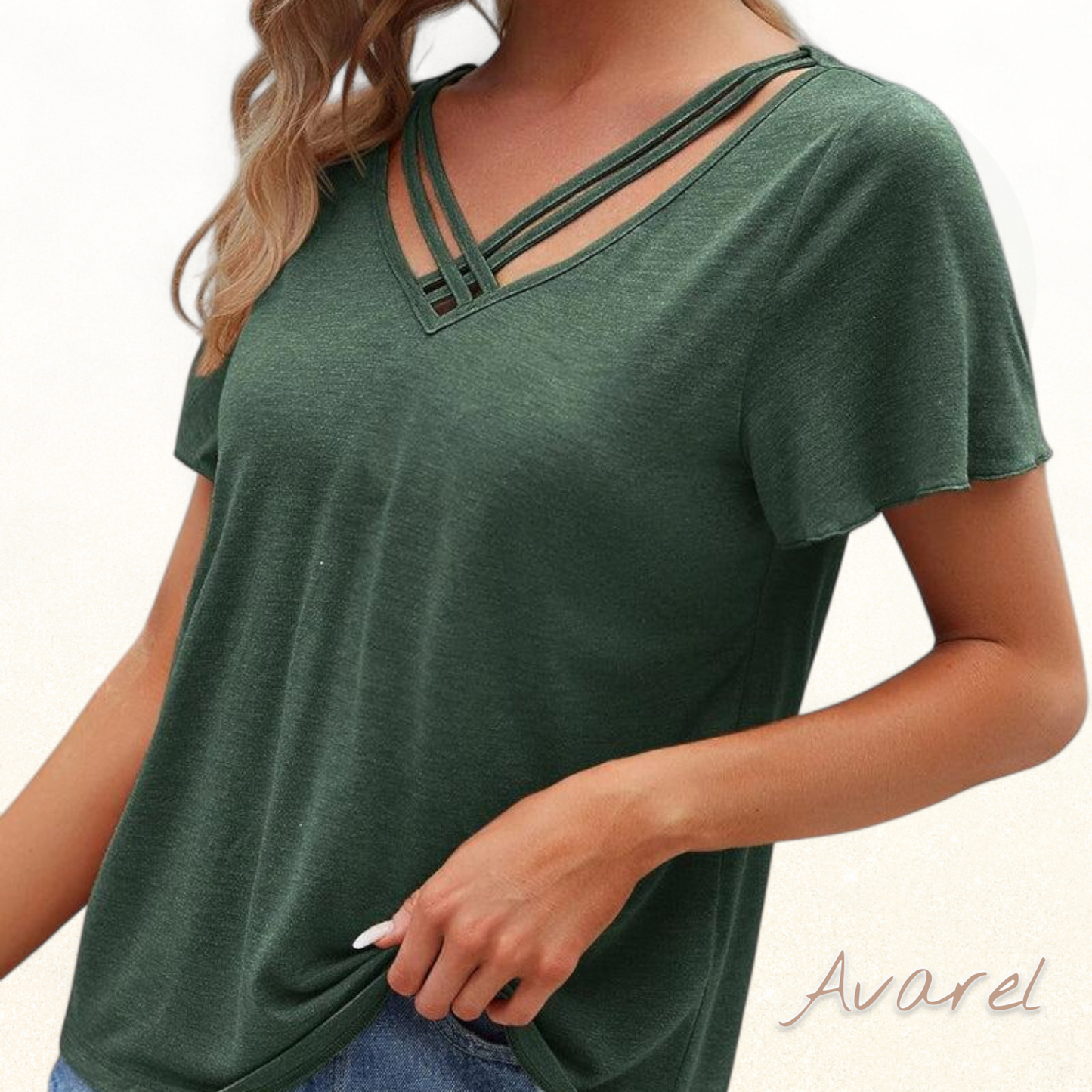 Stylisch-einfarbiges Cut Out T-Shirt für ne trendige Look