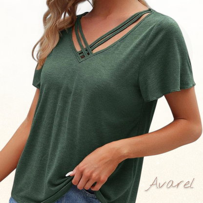 Stylisch-einfarbiges Cut Out T-Shirt für ne trendige Look
