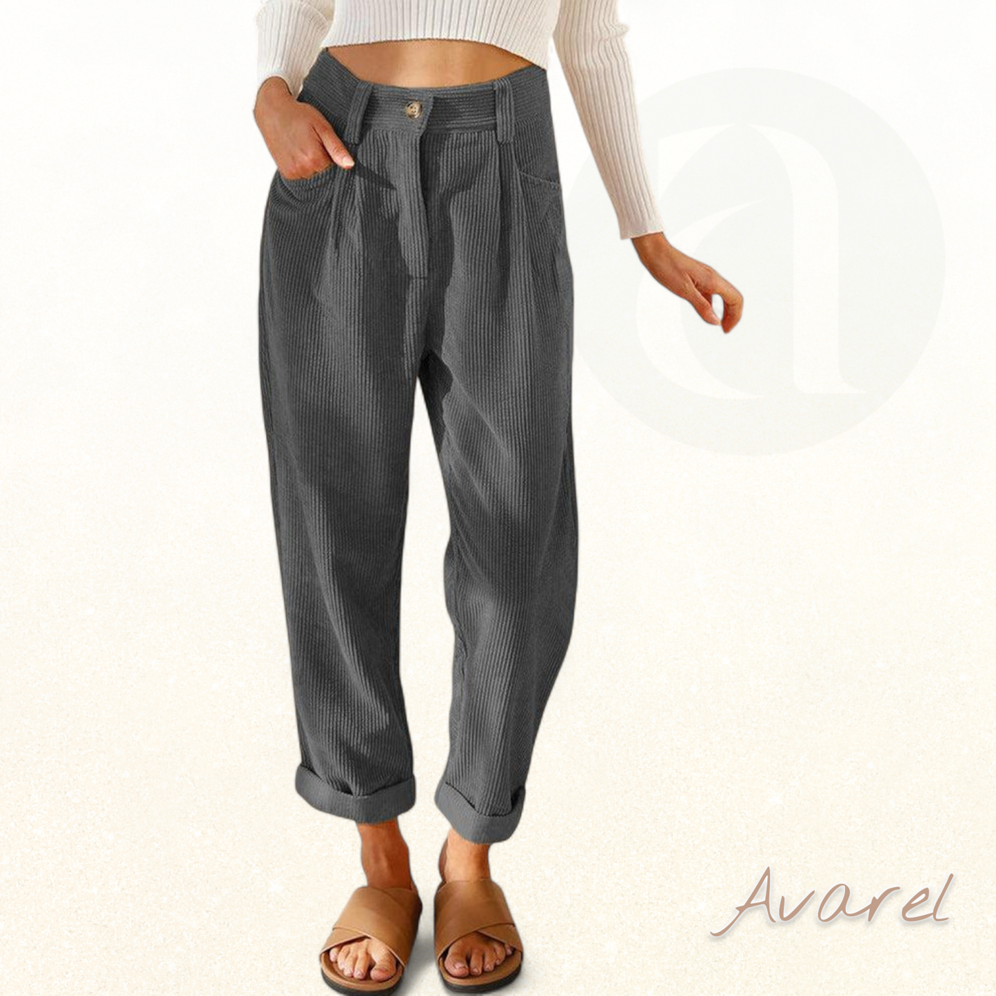 Eleganti geradi Passform Hose mit hohe Taille für en styliche Look