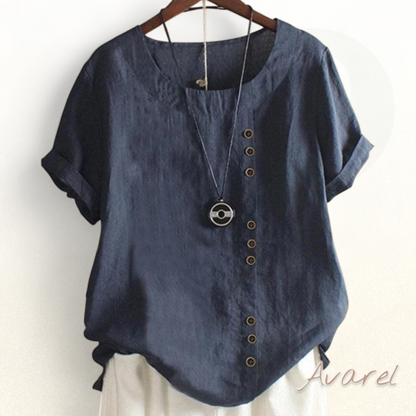 Stilvolligs eifärgigs Kurzaröm-Oberteil für jeden Anlass