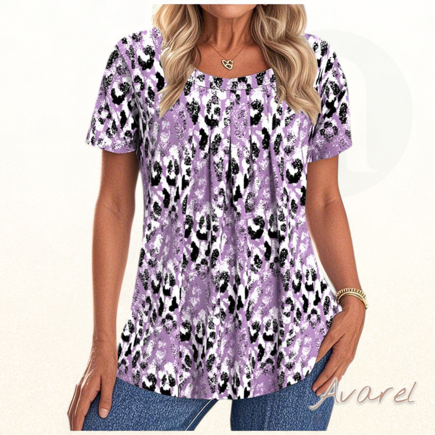 Stylisch bedruckts T-Shirt mit Rundhalsausschnitt und Kurzarm