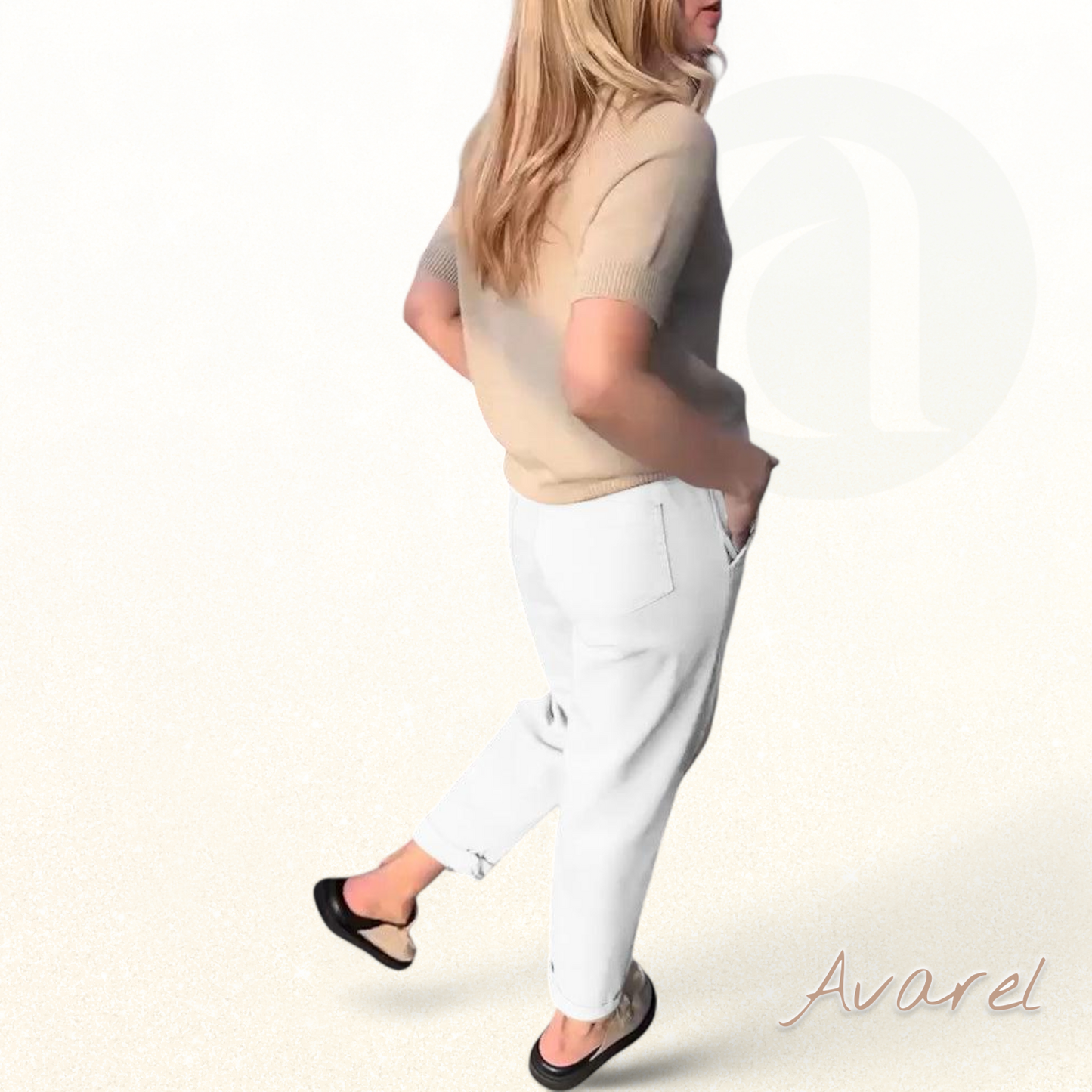 Hose im klassisch einfarbige Design – bequem und lässig in gerader Passform