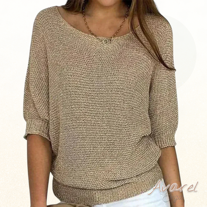 Chic Dreiviertel-Arm Pullover - Modischer Stil und Alltagskomfort