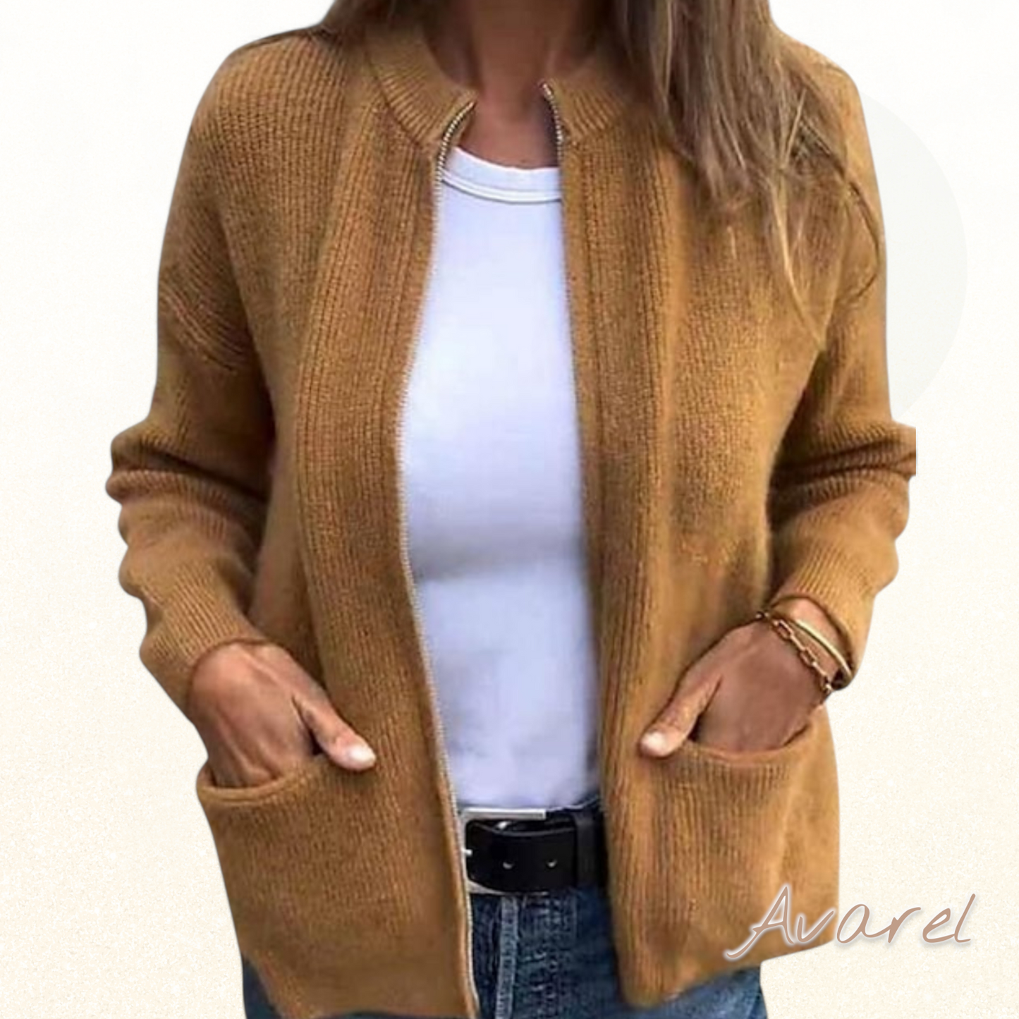 Cartoon Strickjacke modisch komfortabel mit Vordertasche leicht für Wärme und Stil