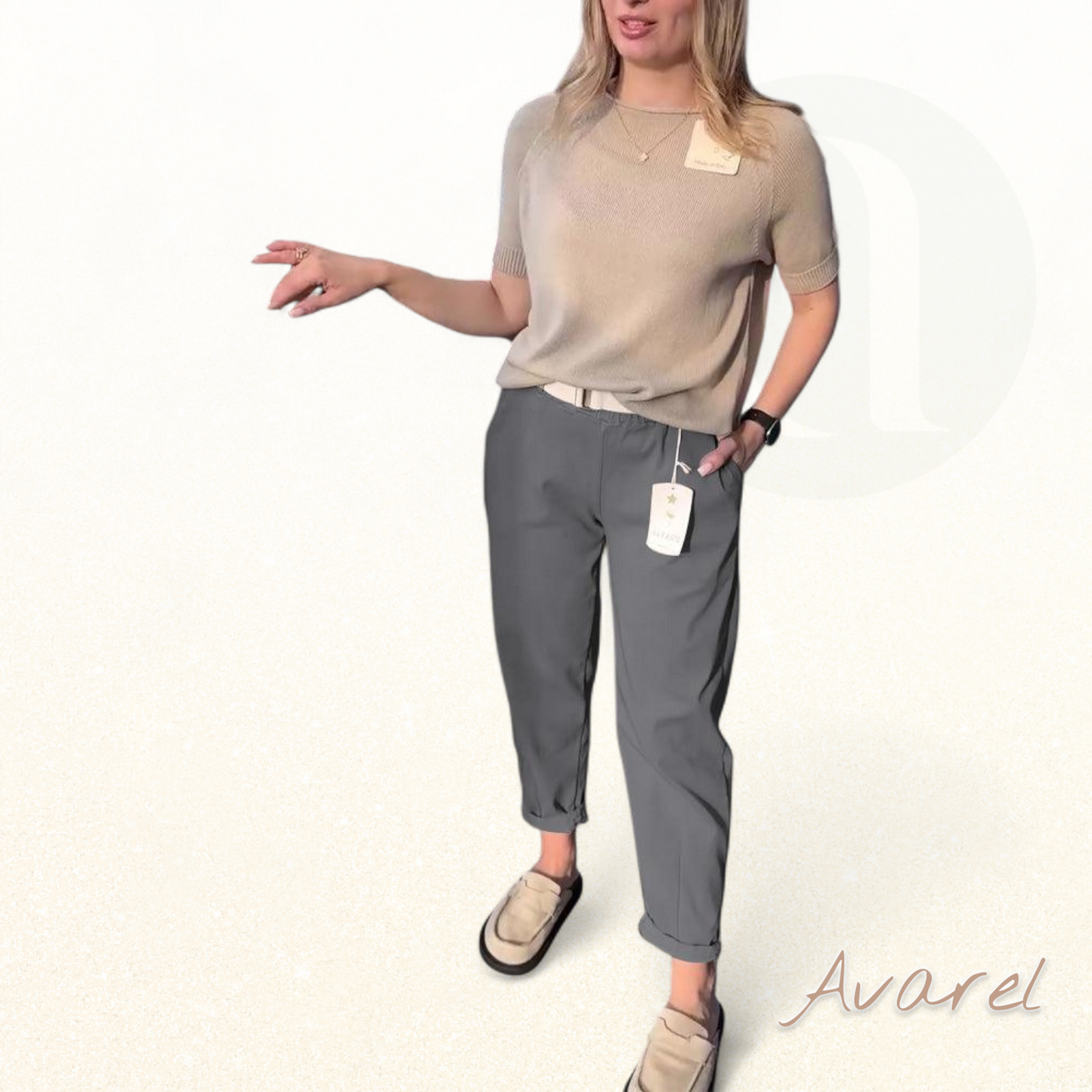 Hose im klassisch einfarbige Design – bequem und lässig in gerader Passform