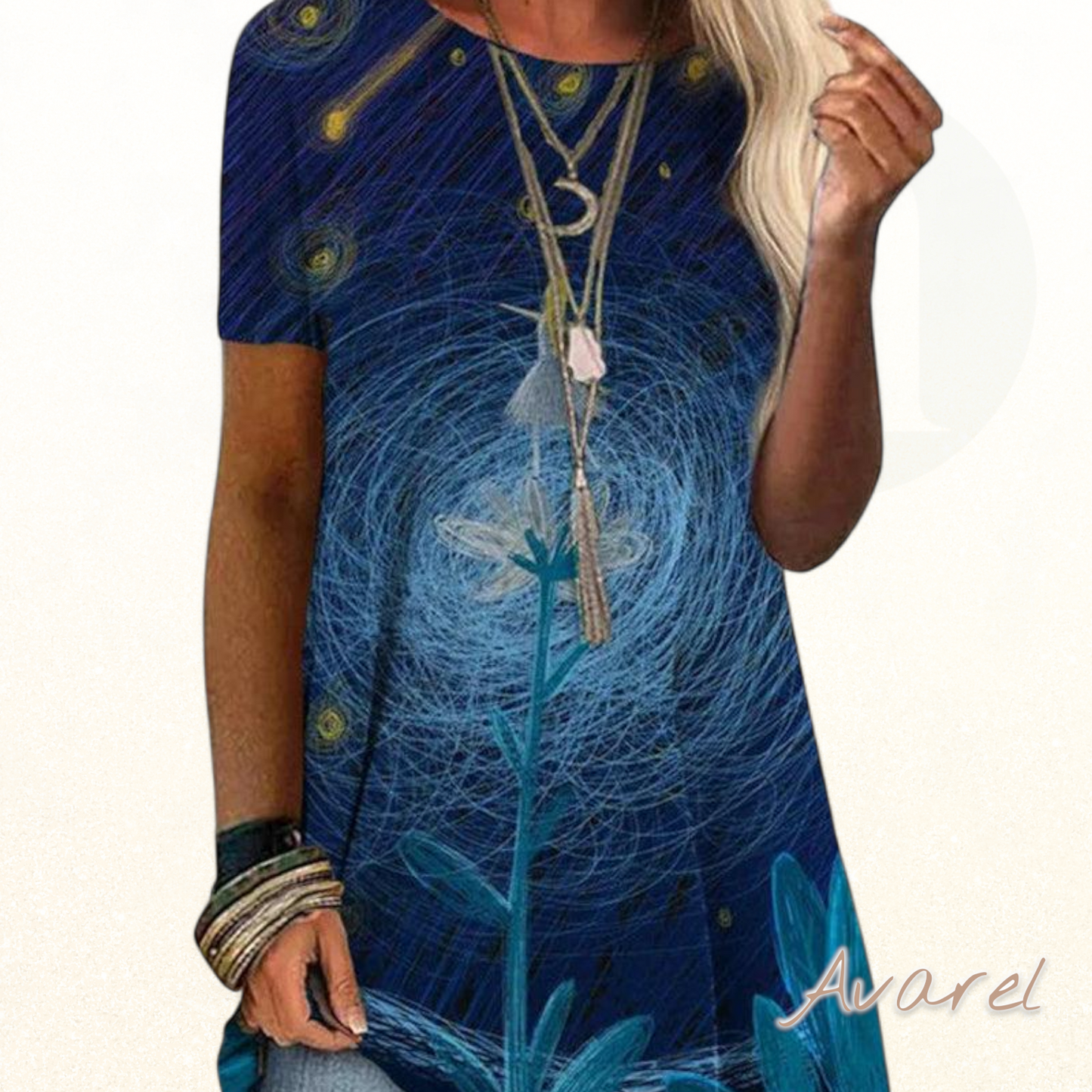 Stilvolls Churzärm-Teeshirt mit einzigartigem Druck