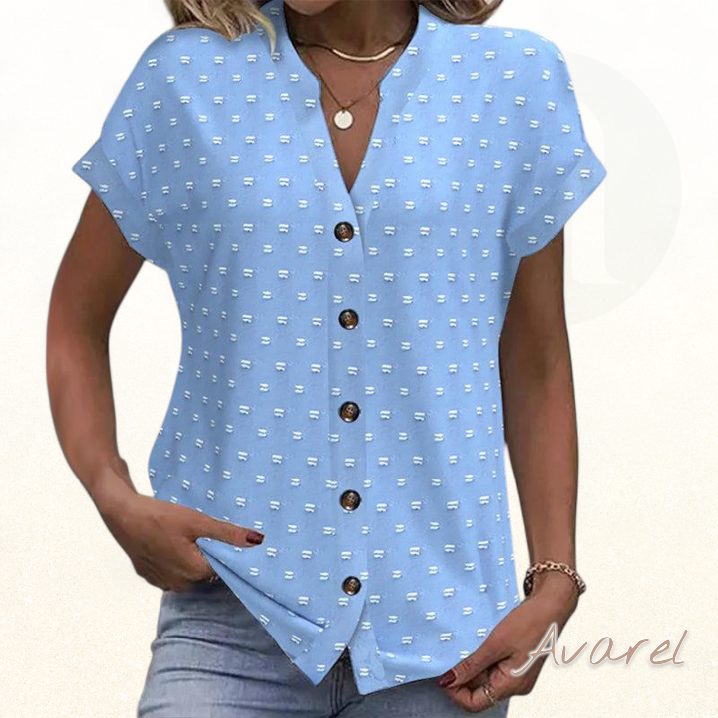 Eleganti blueti Bluse mit trendy Drop-Shoulder-Design