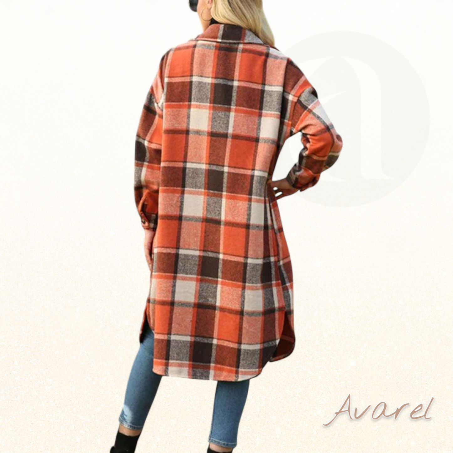 Stilvolle kariert Jacke mit elegante Reversknöpfe für ne trendy Look