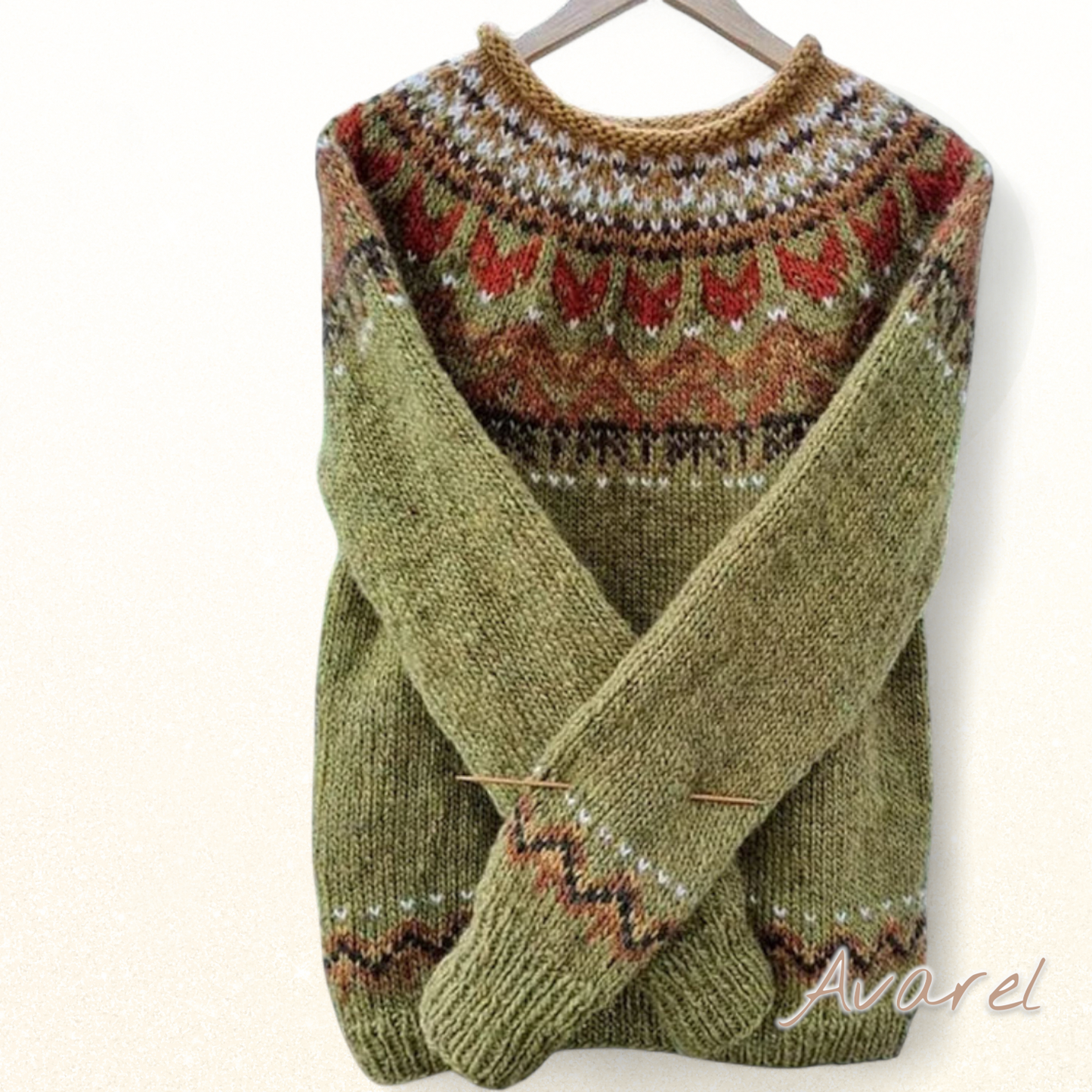 Dame Lång Winter-Chuemli, Rundhals-Design, Komfortabel und Warmer Neuiart