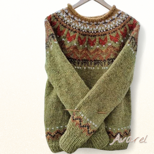 Dame Lång Winter-Chuemli, Rundhals-Design, Komfortabel und Warmer Neuiart