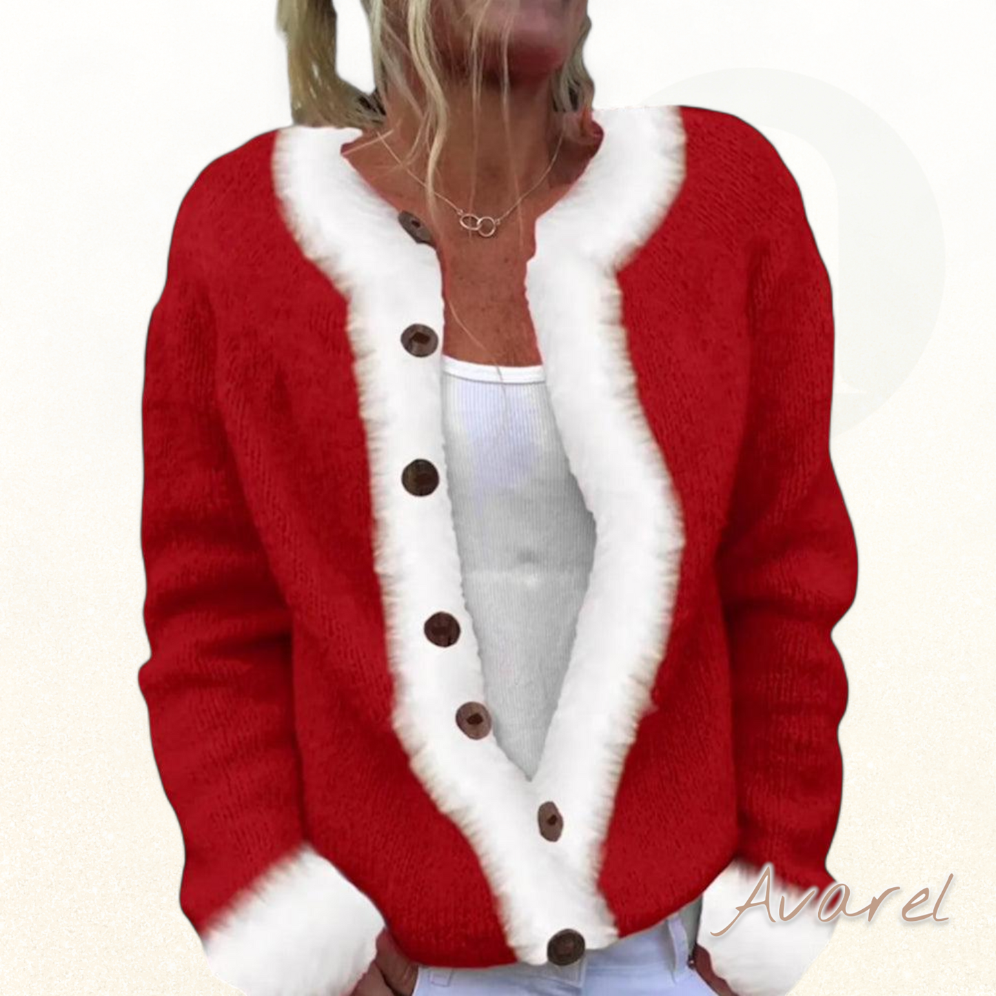 Stilvolli Langarm-Strickjacke mit Farbakzente för en trendige Look