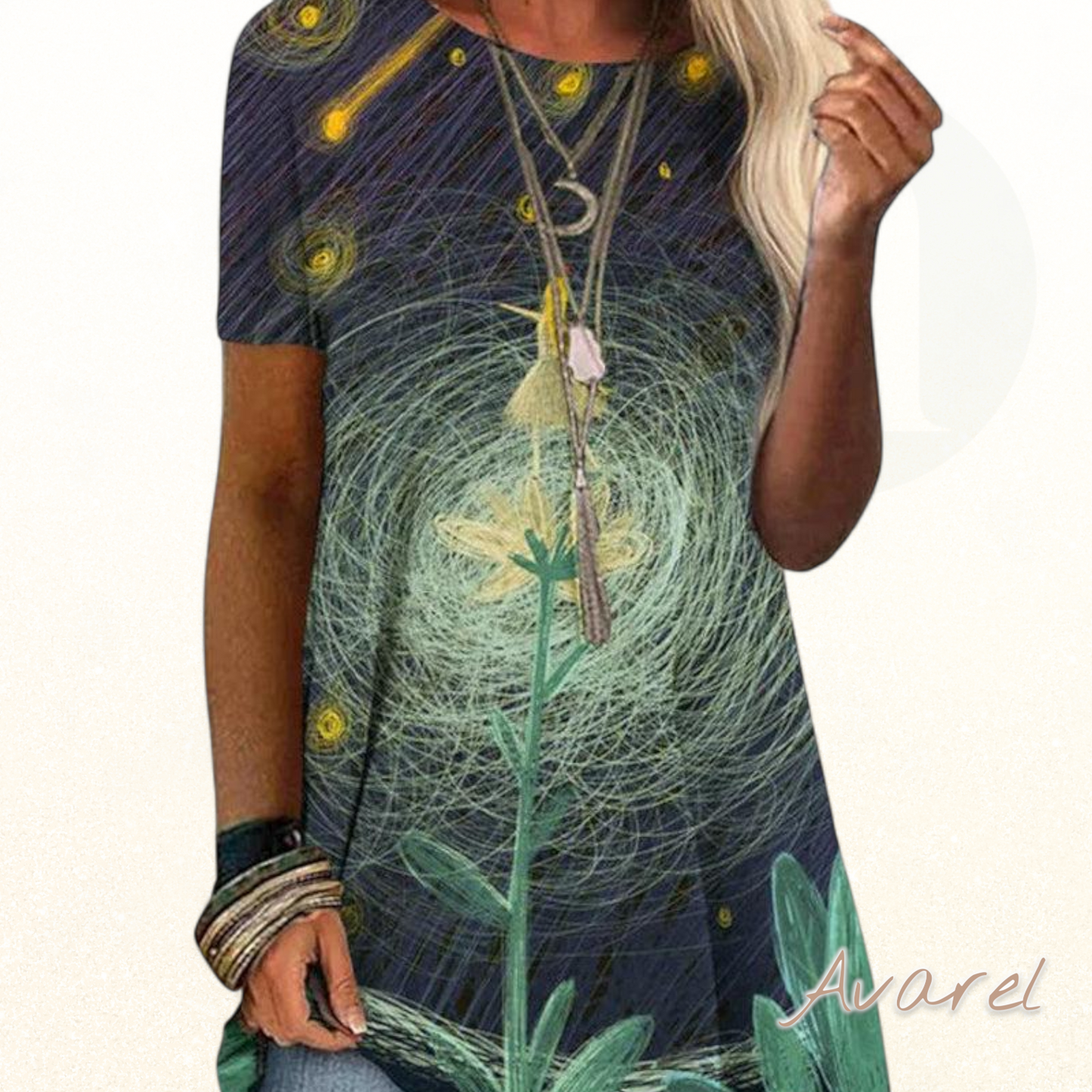 Stilvolls Churzärm-Teeshirt mit einzigartigem Druck