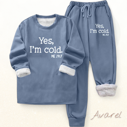 Chillig Fleece-Freizeit-Hose mit schickem Buchstabe-Print