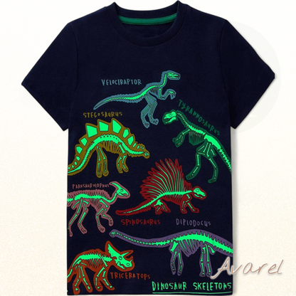 Läbenswiltigs Chind-T-Shirt mit fasziniert Dämonstrier-Design, das glüet