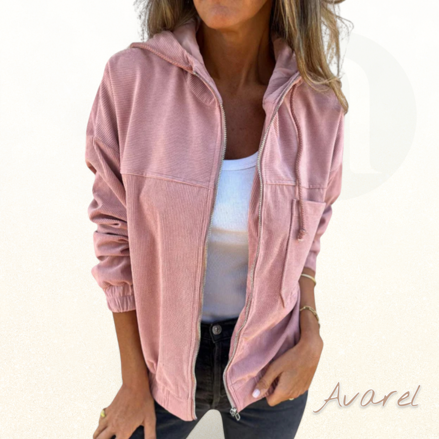 Vintage glänzendi Jacke und Weste mit Reissverschluss und Kapuze – bring Stil und Frische in dini tägliche Look