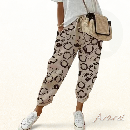 Bequemi Damen-Freizeitshosen us atmungsaktivem Baumwoll-Leinen-Mix