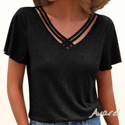 Stylisch-einfarbiges Cut Out T-Shirt für ne trendige Look