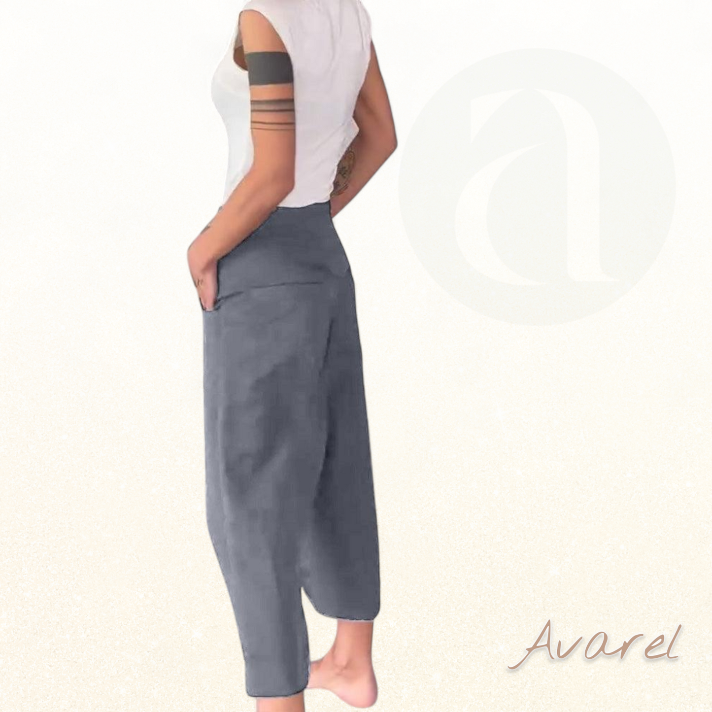 Stylisch(e) einfarbigi asymmetrisch Freizeithos für en lässige Look