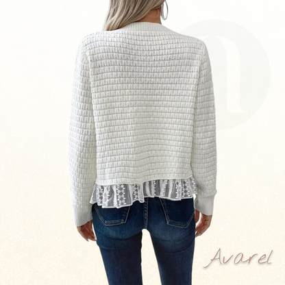 Elegant, langärmligs Spitzesweatshirt für stilvolle Alltagslooks